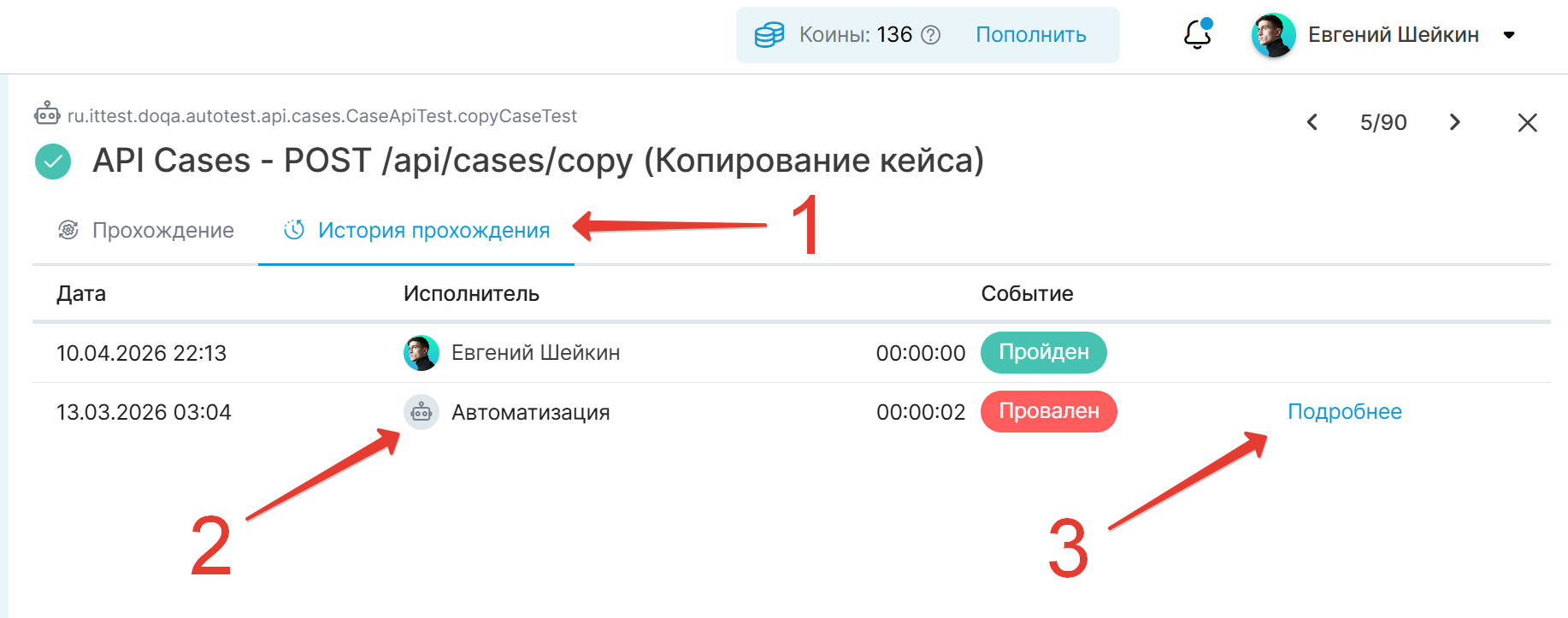 Область просмотра чек-листа